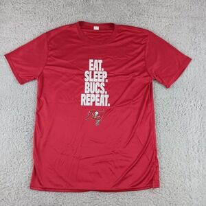 Tampa Bay Buccaneers Publix Eat Sleep Bucs Repeat Red Graphic T-Shirt XL